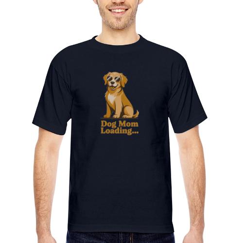 Dog Mom Loading Golden Retriever Sunglasses - Bayside Unisex Heavyweight USA Made T-Shirt