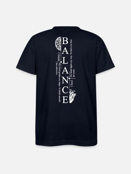 Balance Mind Graphic Tee - Bayside Unisex Heavyweight USA Made T-Shirt - navy