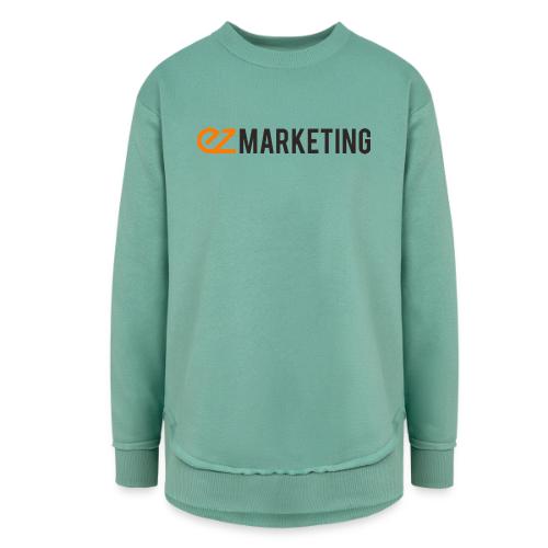 EZ Black Double Logo - Women's Weekend Tunic Fleece Sweatshirt