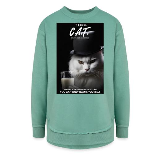 The Cool Cat - Women's Weekend Tunic Fleece Sweatshirt