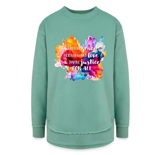 Grace Love Justice Color Splash - Women's Weekend Tunic Fleece Sweatshirt
