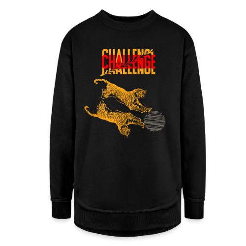 Double tiger fashion, jungle feline animals. - Women's Weekend Tunic Fleece Sweatshirt