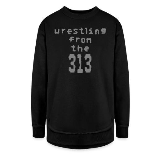 Wrestling from the 313 (Grey) - Women's Weekend Tunic Fleece Sweatshirt