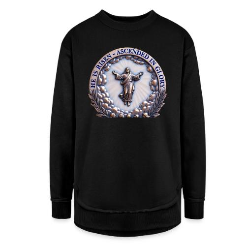 He Is Risen Ascended In Glory T Shirt, Gift - Women's Weekend Tunic Fleece Sweatshirt