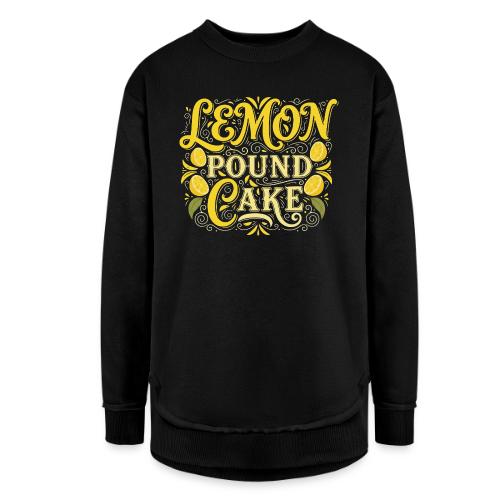 Lemon Pound Cake Vintage Flourish - Women's Weekend Tunic Fleece Sweatshirt