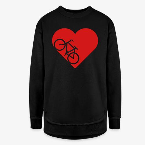 Bike in heart - Women's Weekend Tunic Fleece Sweatshirt