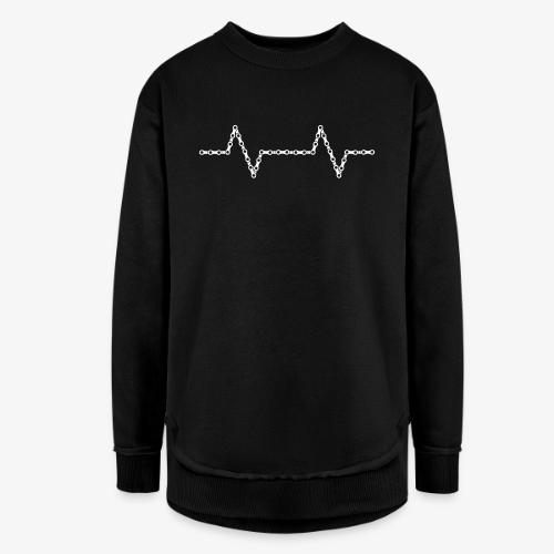Bike Chain Heartbeat - Women's Weekend Tunic Fleece Sweatshirt