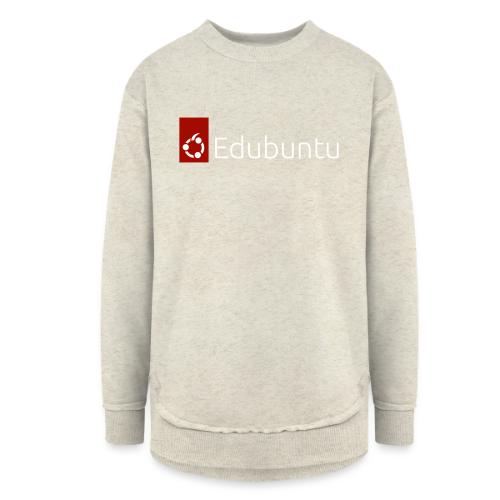 Edubuntu Logo 2023 - White - Women's Weekend Tunic Fleece Sweatshirt