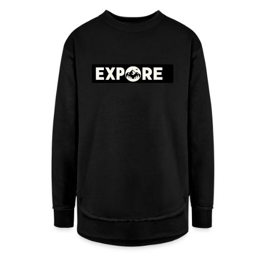 Adventure Oxygen Nature Mountain Forest Typography - Women's Weekend Tunic Fleece Sweatshirt