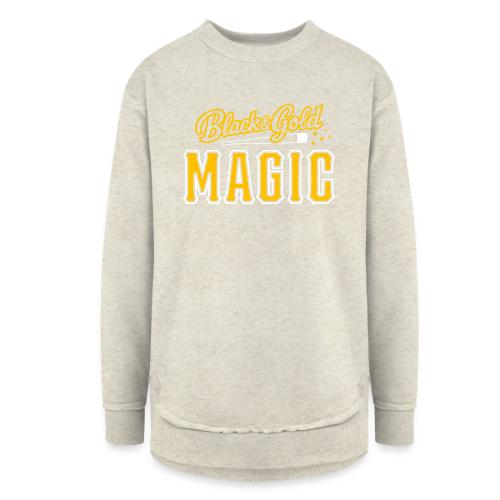 Black & Gold Magic - Women's Weekend Tunic Fleece Sweatshirt