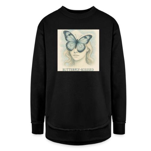 Butterfly kisses Hue - Women's Weekend Tunic Fleece Sweatshirt