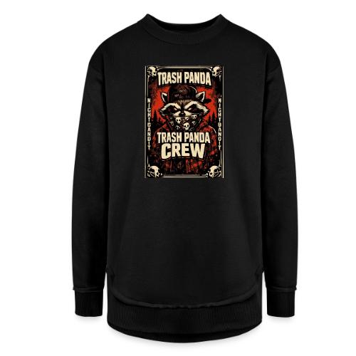 Midnight Forager Raccoon Mushroom Hunter - Women's Weekend Tunic Fleece Sweatshirt