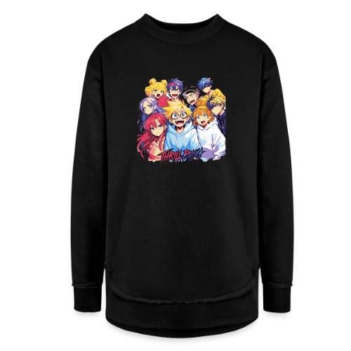 Thrill Rush Anime Squad Streetwear - Women's Weekend Tunic Fleece Sweatshirt