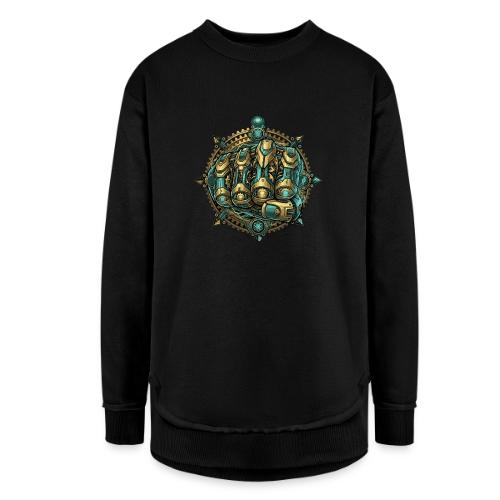 Cyberpunk Power Robot Hand - Women's Weekend Tunic Fleece Sweatshirt