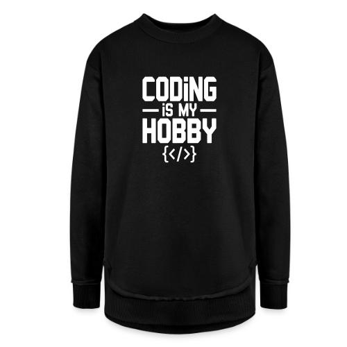 Coding Is My Hobby Typography - Women's Weekend Tunic Fleece Sweatshirt