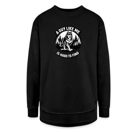 Funny Wolf Shirt – Hard to Find Retro Tee - Women's Weekend Tunic Fleece Sweatshirt
