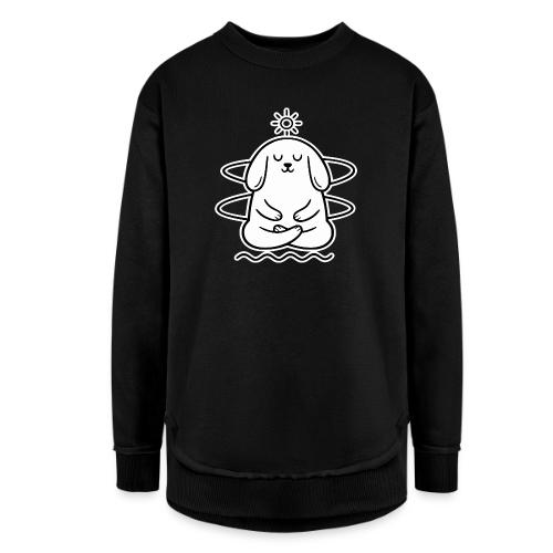 Cute Meditating Bunny Zen Yoga Animal - Women's Weekend Tunic Fleece Sweatshirt
