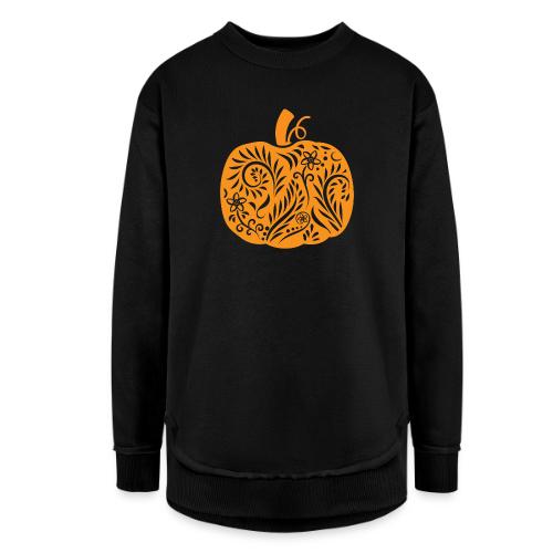 Pasliy Pumpkin Tee Orange - Women's Weekend Tunic Fleece Sweatshirt