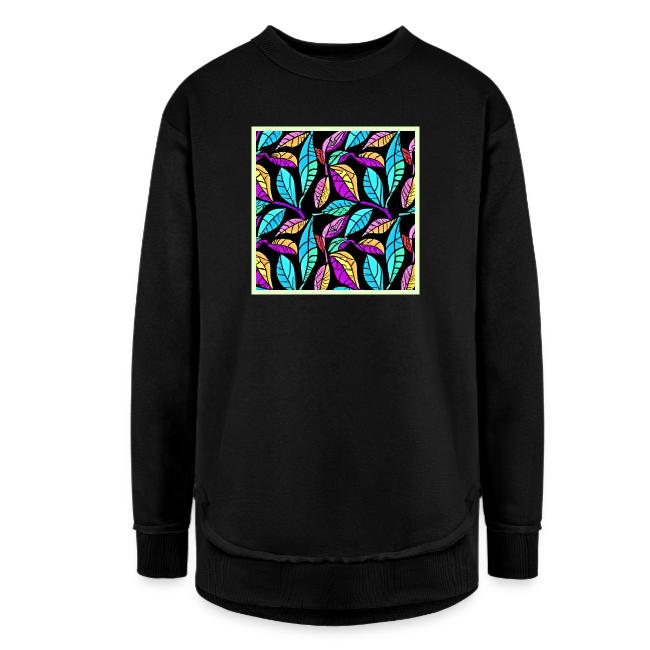 Stained Glass Leaves Design