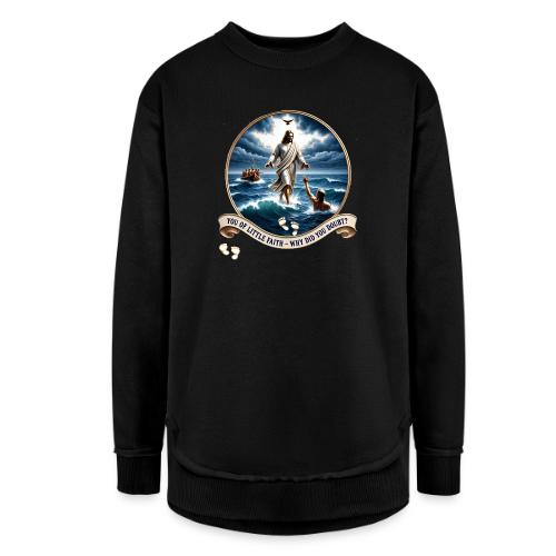 Walking On Water Faith T Shirt, Christian Miracle - Women's Weekend Tunic Fleece Sweatshirt