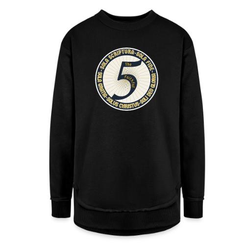 The Faithful Five - Five Sola's of the Reformation - Women's Weekend Tunic Fleece Sweatshirt