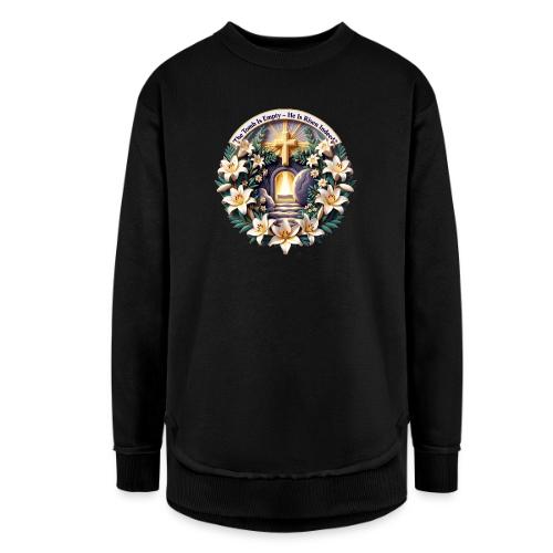 Easter The Tomb Is Empty T Shirt, Christian Gift - Women's Weekend Tunic Fleece Sweatshirt
