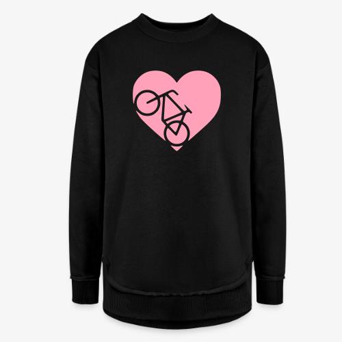 heart_bicycle_cutout - Women's Weekend Tunic Fleece Sweatshirt