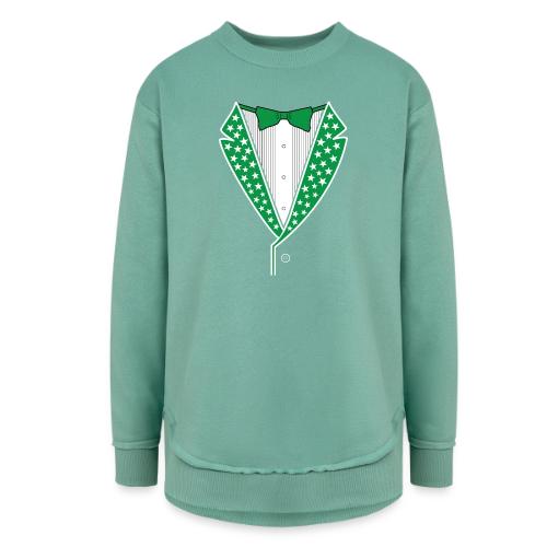 Star Tuxedo in Green PNG - Women's Weekend Tunic Fleece Sweatshirt