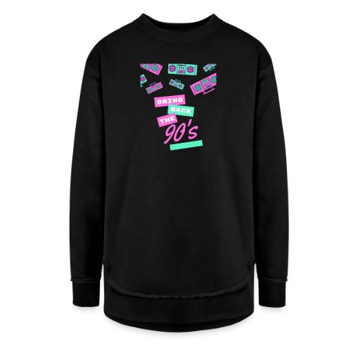 Bring Back The 90s Nostalgia Design| Retro 90s Art - Women's Weekend Tunic Fleece Sweatshirt