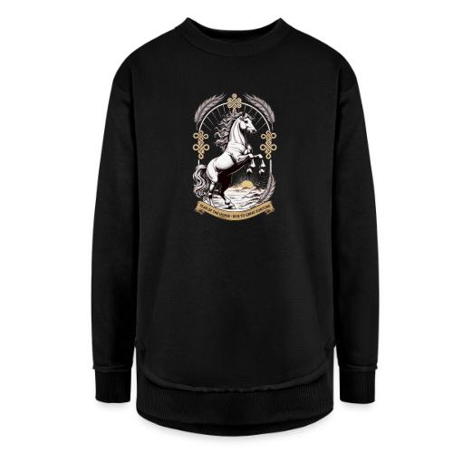 Year of the Horse Rearing T Shirt, Lunar New Year - Women's Weekend Tunic Fleece Sweatshirt