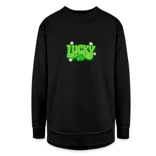 Lucky 70s Retro T-Shirt - Women's Weekend Tunic Fleece Sweatshirt