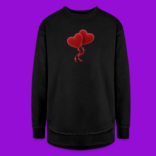 Two hearts together - Women's Weekend Tunic Fleece Sweatshirt