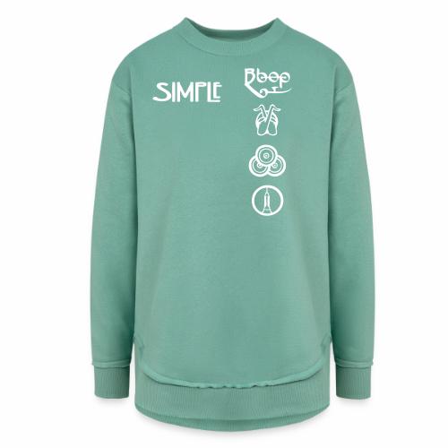 simplesymbolsvert - Women's Weekend Tunic Fleece Sweatshirt