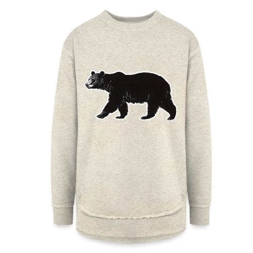 Midnight Black Bear - Women's Weekend Tunic Fleece Sweatshirt