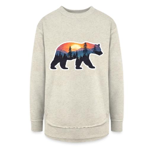 Mountain Spirit Bear - Women's Weekend Tunic Fleece Sweatshirt