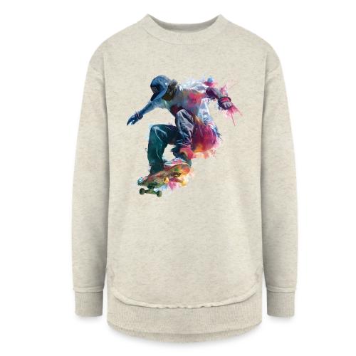 Skateboarding: Ride the Colors - Women's Weekend Tunic Fleece Sweatshirt