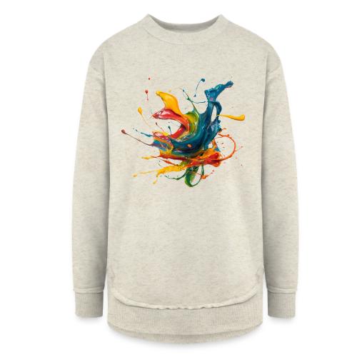 Chromatic Flow - Women's Weekend Tunic Fleece Sweatshirt