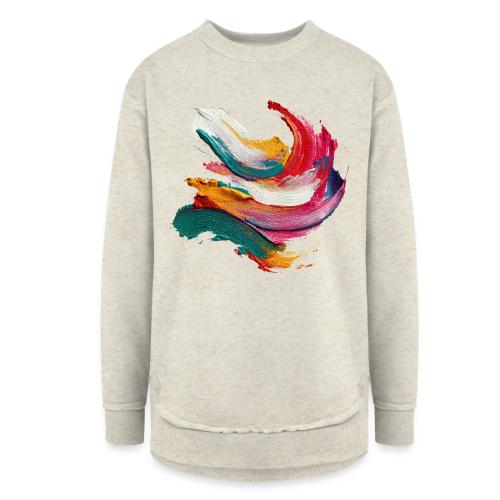 Colorful brushstrokes - Women's Weekend Tunic Fleece Sweatshirt