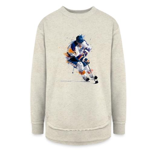 Hockey: Icy Streaks - Women's Weekend Tunic Fleece Sweatshirt