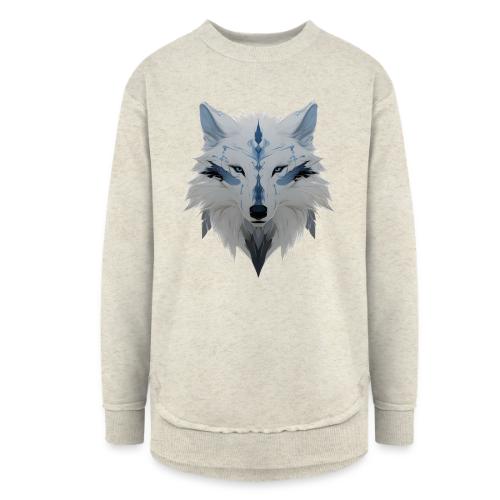Ivory Grace Wolf - Women's Weekend Tunic Fleece Sweatshirt