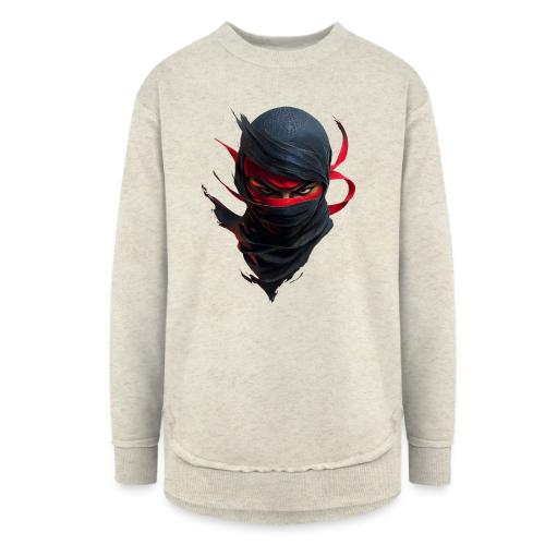 Crimson Stare Ninja - Women's Weekend Tunic Fleece Sweatshirt