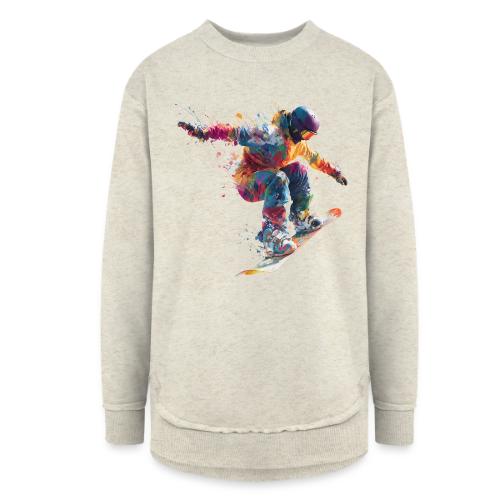 Snowboarding: Frozen Flight - Women's Weekend Tunic Fleece Sweatshirt
