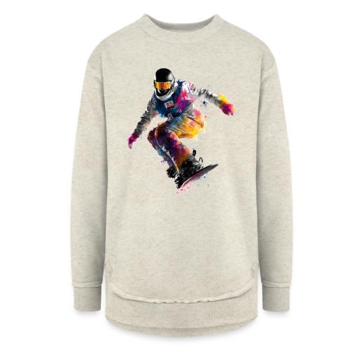 Snowboarding: Frozen Palette - Women's Weekend Tunic Fleece Sweatshirt