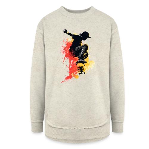 Skateboarding: Splash of Motion - Women's Weekend Tunic Fleece Sweatshirt