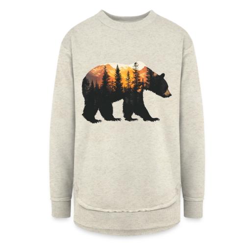 Bear: Sunset Guardian - Women's Weekend Tunic Fleece Sweatshirt