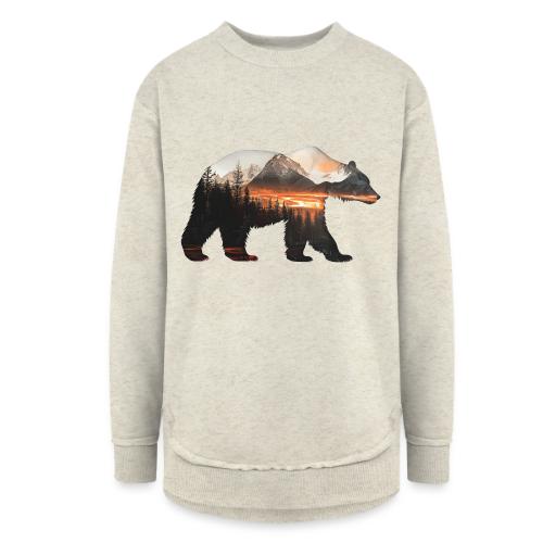 Canada Bear: fiery tones - Women's Weekend Tunic Fleece Sweatshirt