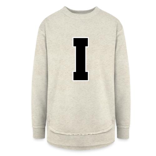 Varsity Letter I Collegiate Monogram - Women's Weekend Tunic Fleece Sweatshirt