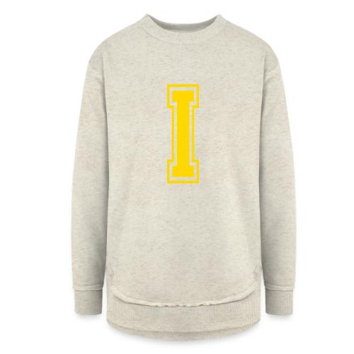 Letter I – Capital Athletic Alphabet Monogram - Women's Weekend Tunic Fleece Sweatshirt