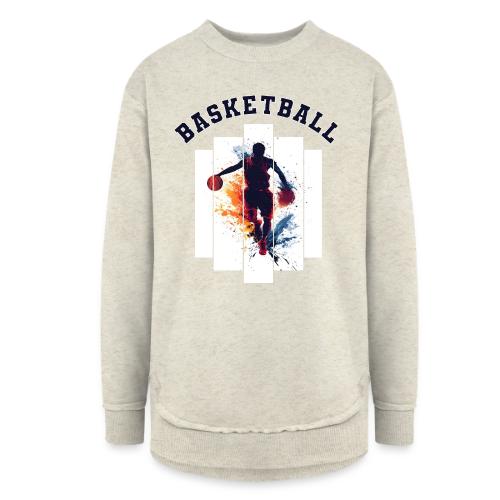 Basketball Never Stops - Women's Weekend Tunic Fleece Sweatshirt