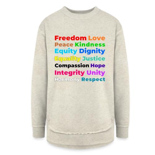Words of Light - Women's Weekend Tunic Fleece Sweatshirt